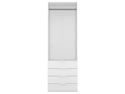 Dressing blanc 4 tiroirs GoodHome Atomia H. 225 x L. 75 x P. 58 cm