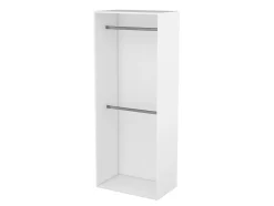 Dressing blanc double penderie GoodHome Atomia H. 187,5 x L. 75 x P. 45 cm