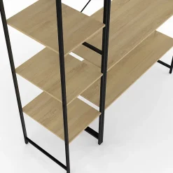 Dressing d'angle modulable double penderie L. 90 / 123 cm DETROIT design industriel
