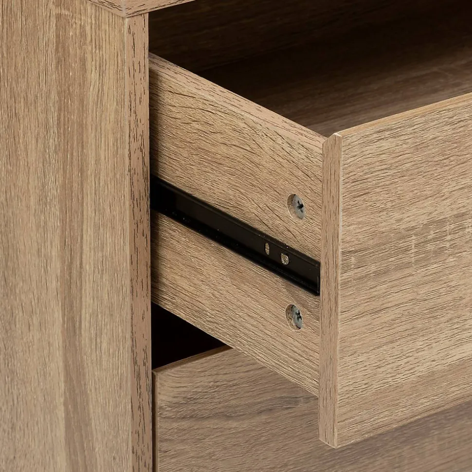 Dressing Dolo 3 tiroirs avec penderie effet bois - Beige- 5five