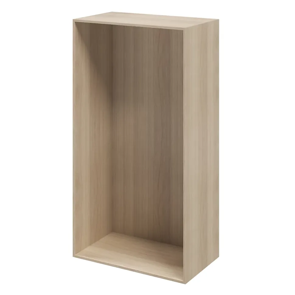 Dressing effet chêne 2 tablettes 5 tiroirs GoodHome Atomia H. 187,5 x l. 150 x P. 58 cm