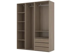 Dressing effet chêne avec penderie GoodHome Atomia H. 225 x L. 50 x P. 58 cm