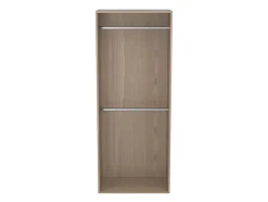 Dressing effet chêne double penderie GoodHome Atomia H. 187,5 x L. 75 x P. 45 cm