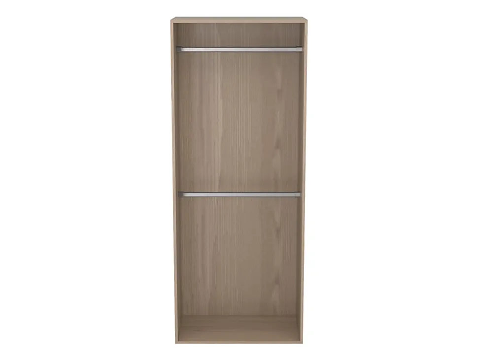 Dressing effet chêne double penderie GoodHome Atomia H. 187,5 x L. 75 x P. 45 cm