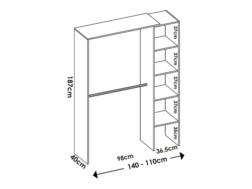 Dressing extensible - L110/140 cm - Blanc - BELVANA
