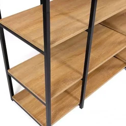 Dressing Modulable XXL Design Industriel, L.150 cm, Noir/Marron