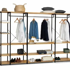 Dressing modulable XXL grande capacité L. 250 cm DETROIT design industriel