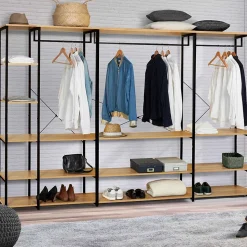Dressing modulable XXL grande capacité L. 250 cm DETROIT design industriel