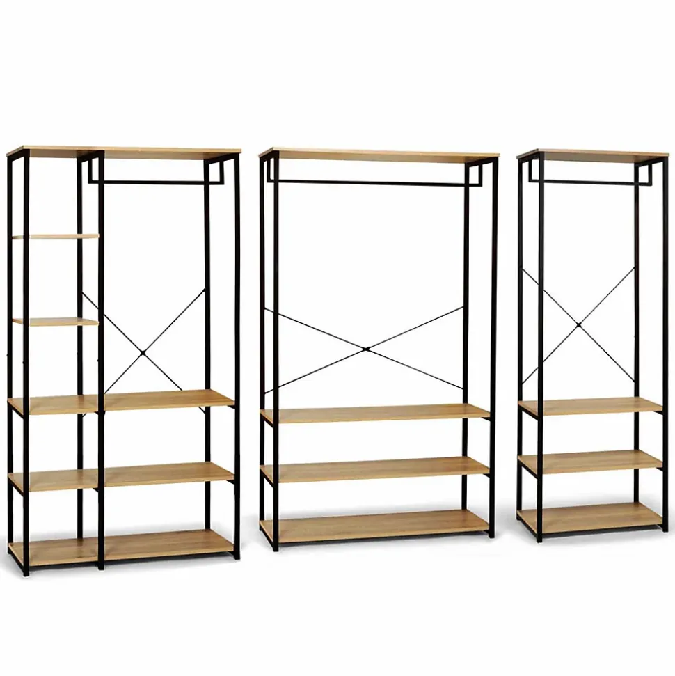 Dressing modulable XXL grande capacité L. 250 cm DETROIT design industriel