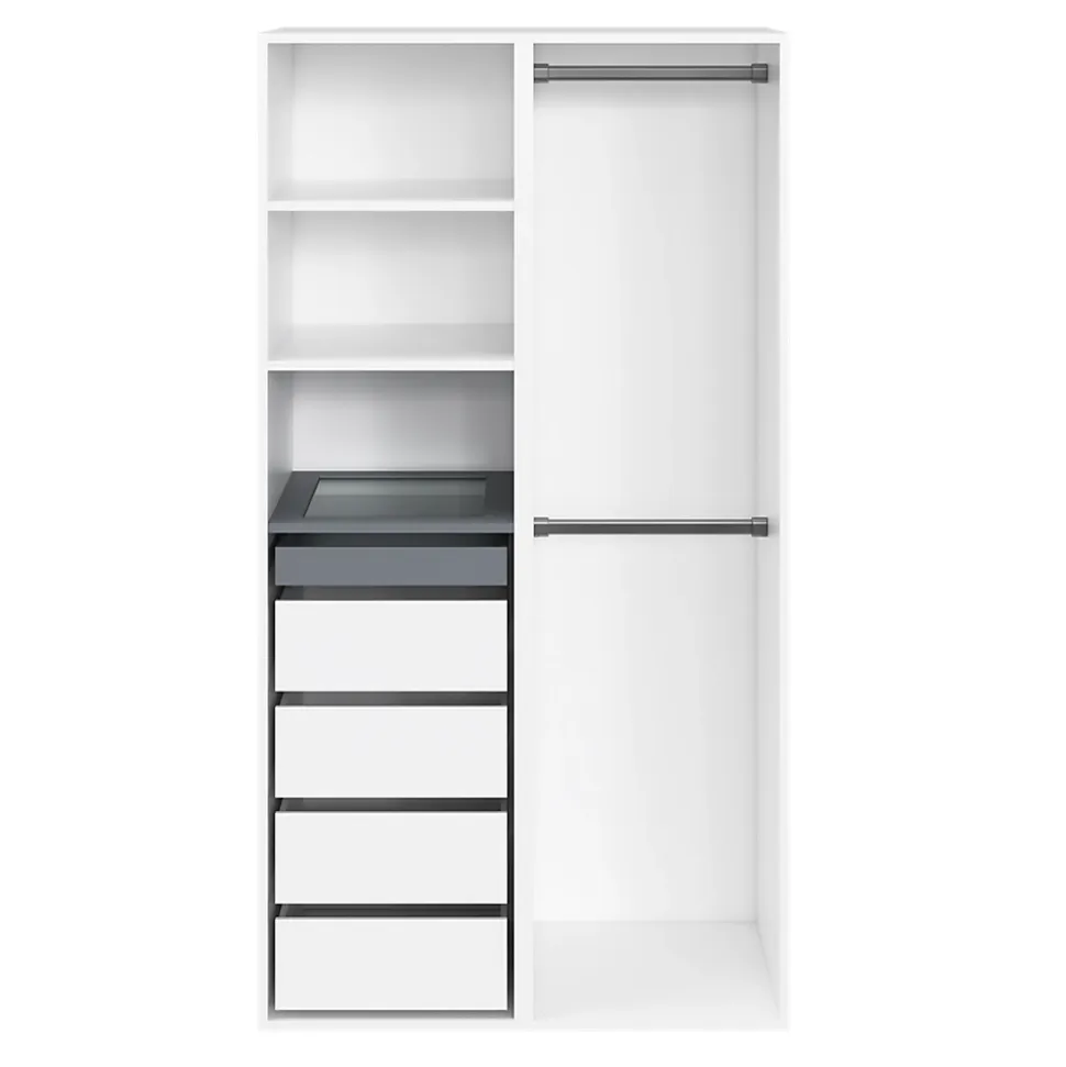 Dressing ouvert blanc GoodHome Atomia H. 187,5 x L. 100 x P. 58 cm