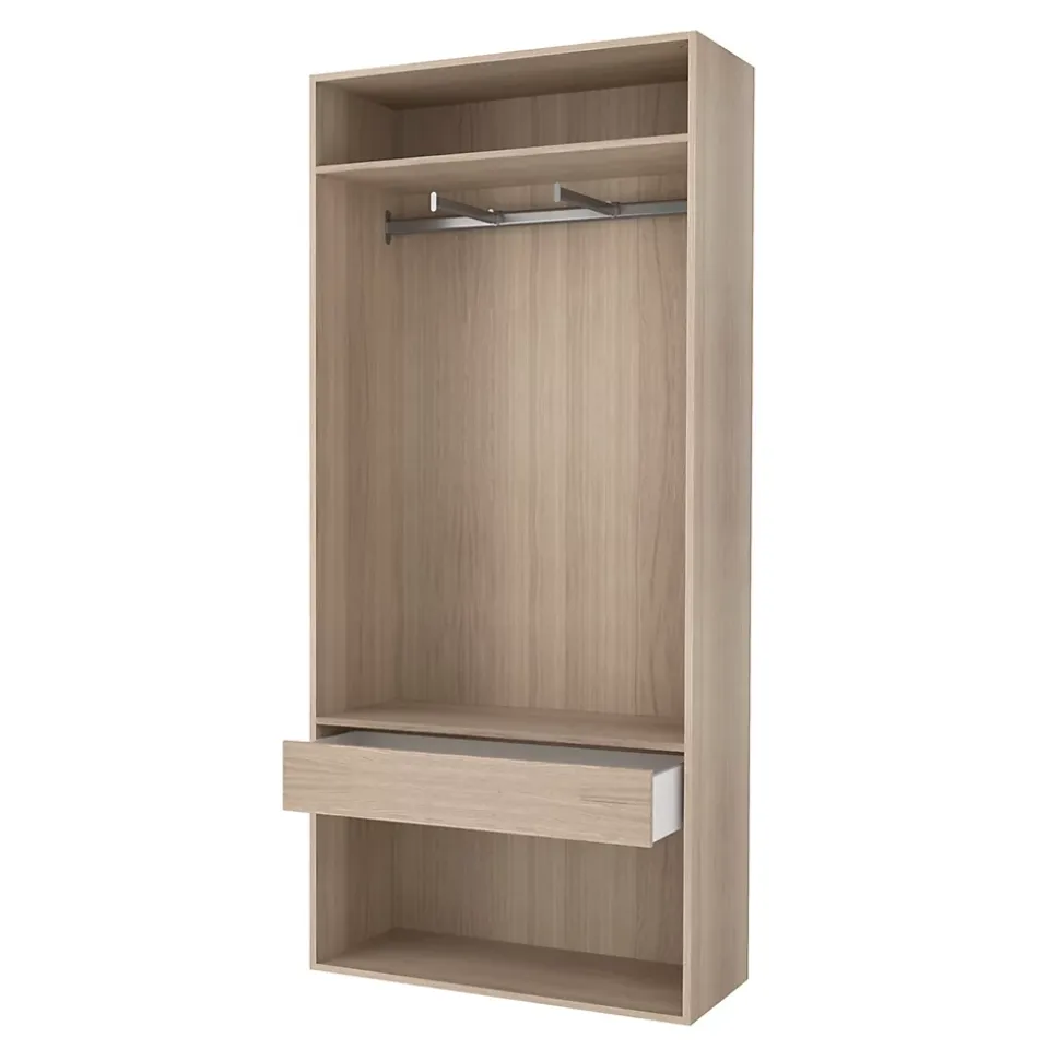 Dressing ouvert décor chêne GoodHome Atomia H. 225 cm x L. 100 cm x P. 45 cm