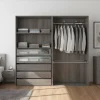 Dressing ouvert effet chêne grisé GoodHome Atomia H. 187,5 x L. 200 x P. 45 cm