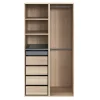 Dressing ouvert effet chêne GoodHome Atomia H. 187 x L. 100 x P. 58 cm