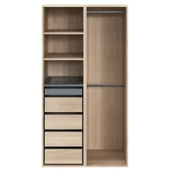Dressing ouvert effet chêne GoodHome Atomia H. 187 x L. 100 x P. 58 cm