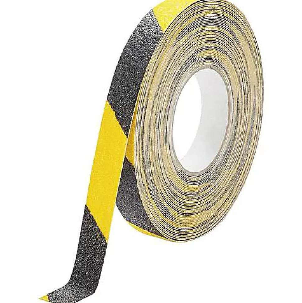Durable DURALINE GRIP+ 25 mm x 15 m bande antidérapante noir/jaune R13, ép. 0,7 mm