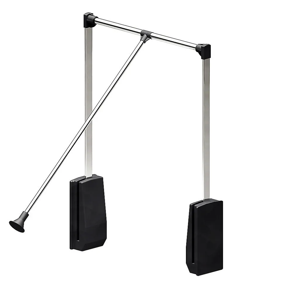Elévateur de penderie escamotable en acier - boîtier noir - largeur dressing 920-1240 mm