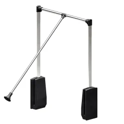 Elévateur de penderie escamotable en acier - boîtier noir - largeur dressing 690-920 mm