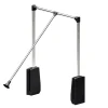Elévateur de penderie escamotable en acier - boîtier noir - largeur dressing 540-690 mm