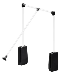 Elévateur de penderie escamotable en aluminium - boîtier noir - largeur dressing 690-920 mm