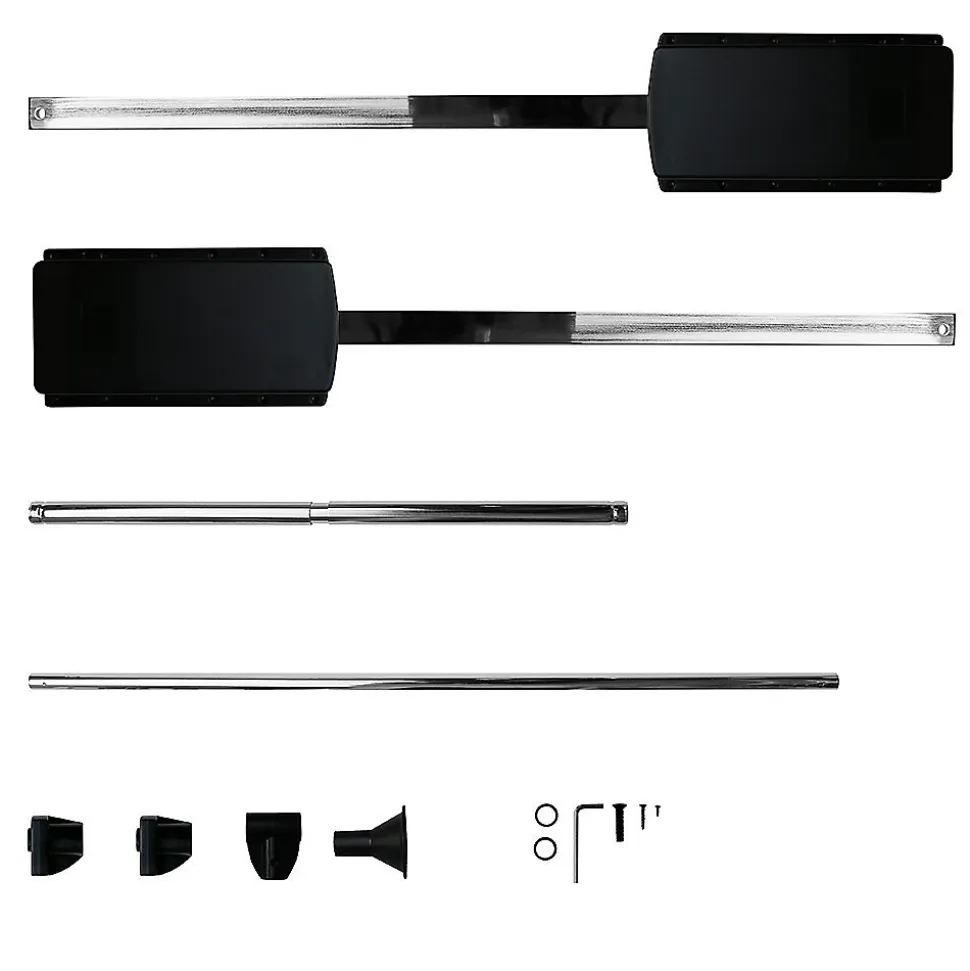 Elévateur de penderie escamotable en aluminium - boîtier noir - largeur dressing 540-690 mm