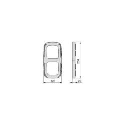 Emuca Jeu de d'inserts latéraux pour cintre Sling, Plastique, Blanc
