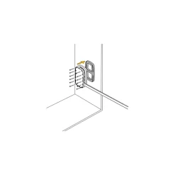 Emuca Jeu de d'inserts latéraux pour cintre Sling, Plastique, Peint en aluminium