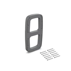 Emuca Jeu de inserts latéraux pour l'accrochage de l'étrier de l'armoire Sling, Plastique, Titane