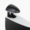 Emuca Jeu de supports Pelicano pour étagères en bois ou en verre, Plastique et Zamak, Peint en noir