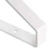 Emuca Jeu de supports pour étagères en bois Shelf avec forme triangulaire, Acier, Peint en blanc