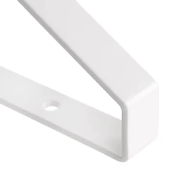 Emuca Jeu de supports pour étagères en bois Shelf avec forme triangulaire, Acier, Peint en blanc