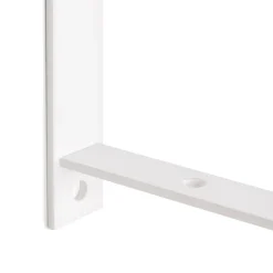 Emuca Jeu de supports pour étagères en bois Shelf avec forme triangulaire, Acier, Peint en blanc
