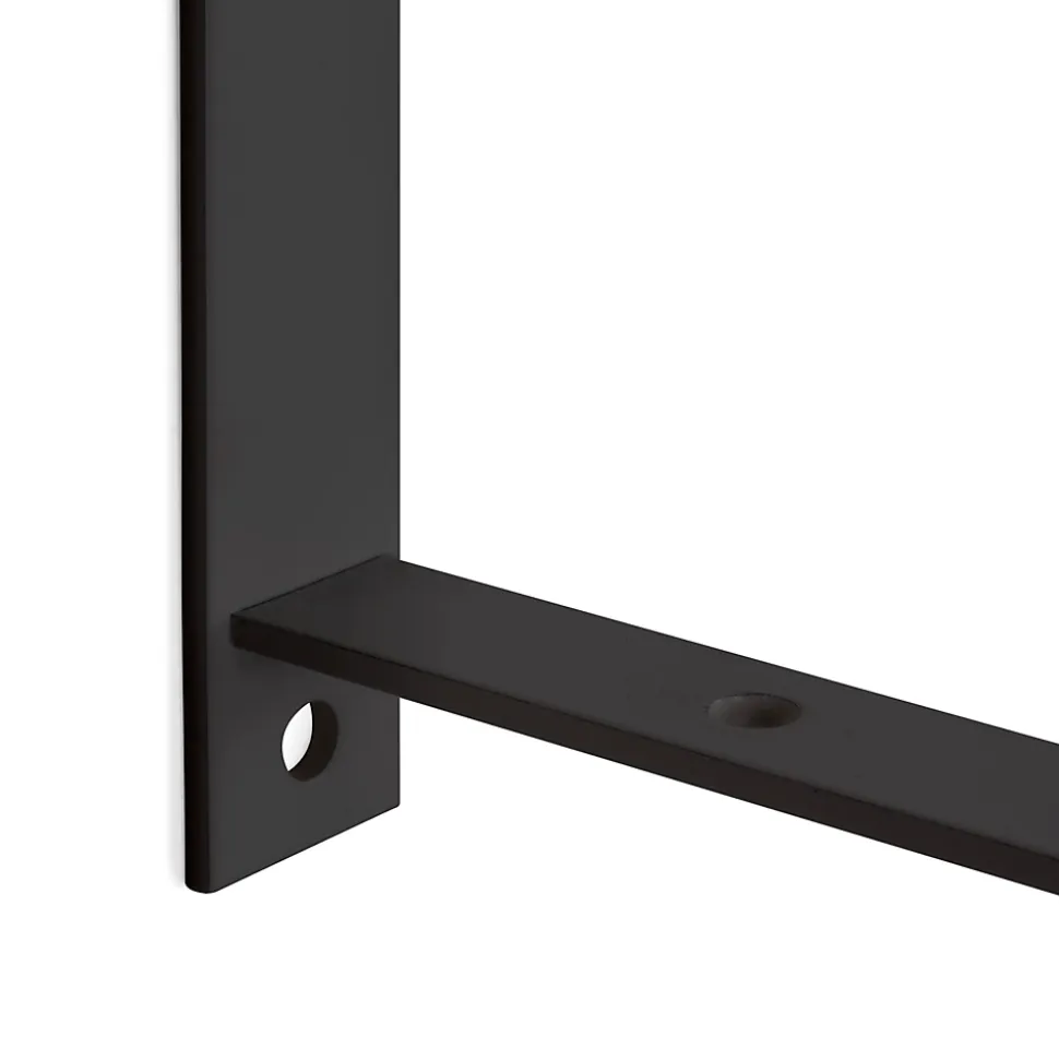 Emuca Jeu de supports pour étagères en bois Shelf avec forme triangulaire, Acier, Peint en noir