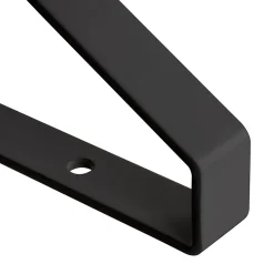 Emuca Jeu de supports pour étagères en bois Shelf avec forme triangulaire, Acier, Peint en noir
