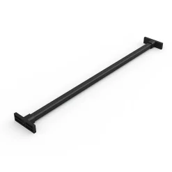 Emuca Kit de 7 tringles à pantalon et cadre coulissant à fermeture douce pour armoires, réglable, module 600mm, Noir texturé