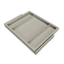 Emuca Kit de châssis coulissant avec fermeture souple pour armoires, réglable, module 600mm, Gris pierre