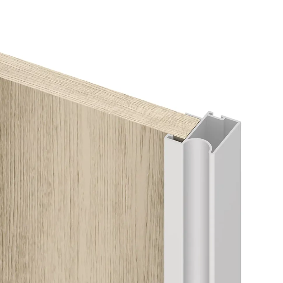Emuca Kit de ferrures pour 2 portes coulissantes et armoire à fermeture souple Placard 74, profilé Wave, épaisseur 16mm, panneaux