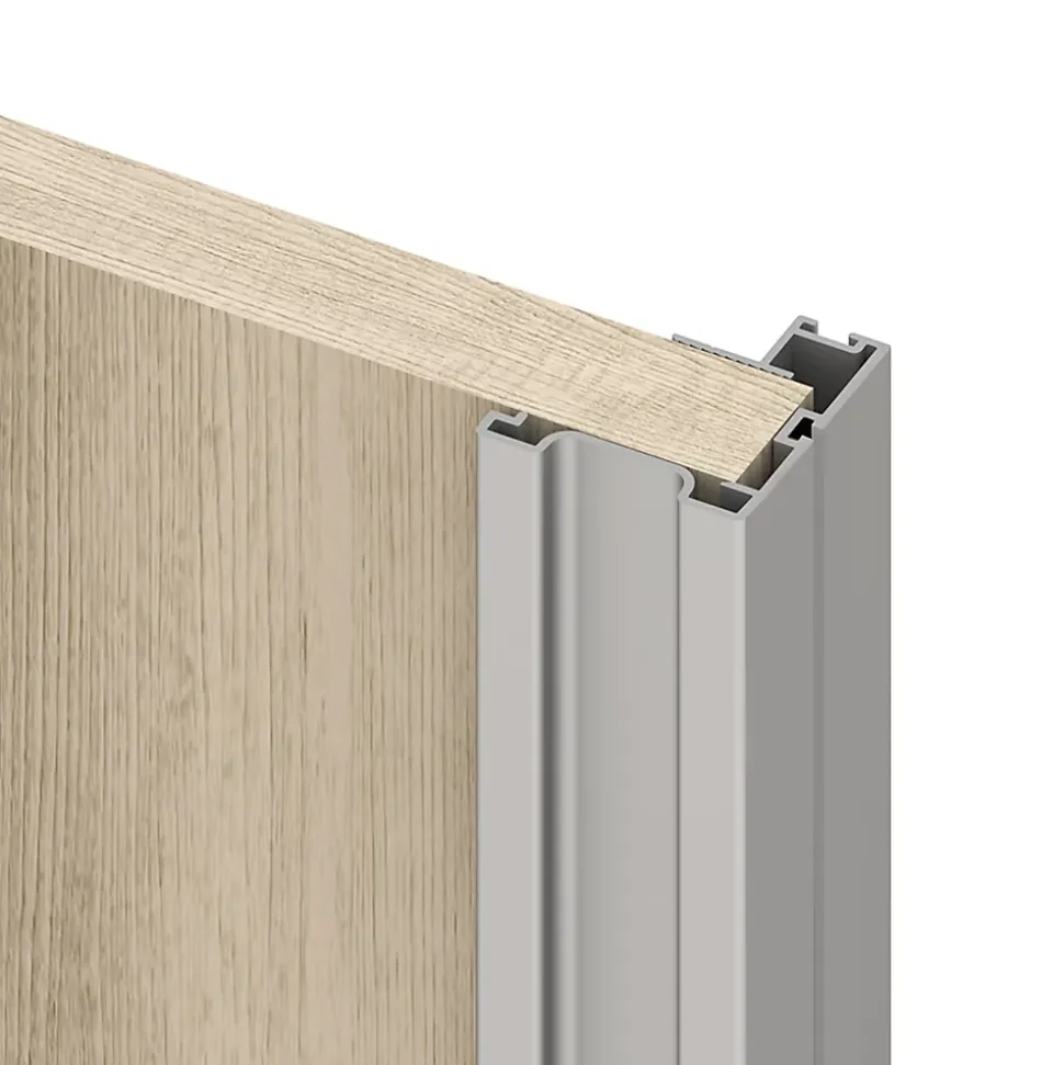 Emuca Kit de ferrures pour Placard 90 2 portes coulissantes et armoire à fermeture souple, profilé Vall, épaisseur 19mm, panneaux