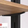 Emuca Kit de fixation pour 4 étagères en bois et 1 tringle de suspension de 1m de long Noir, Aluminium et Zamak et Plastique,