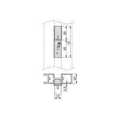 Emuca Kit de fixation pour 4 étagères en bois et 1 tringle de suspension de 1m de long Noir, Aluminium et Zamak et Plastique,