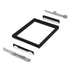Emuca Kit de organiser de cadre de tiroir et de glissière avec fermeture souple pour armoire, réglable, module 600mm, Noir texturé