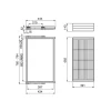 Emuca Kit de panier et cadre coulissant à fermeture souple pour armoire, réglable, module 800mm, Noir texturé