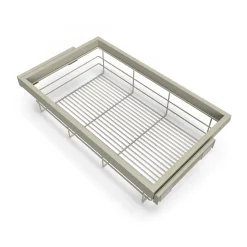 Emuca Kit de panier et cadre coulissant avec fermeture souple pour armoire, réglable, module 800mm, Gris pierre