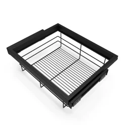 Emuca Kit de panier et cadre coulissant à fermeture souple pour armoire, réglable, module 600mm, Noir texturé