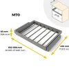 Emuca Kit de porte-pantalon à 7tringles et rack ajustable Quartz pour armoires, glissières extension totale et à fermeture douce,