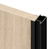 Emuca Kit de quincaillerie pour armoire à 2 portes coulissantes avec fermeture souple Placard 74, Modèle de poignée Sharp,