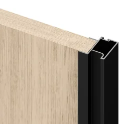 Emuca Kit de quincaillerie pour armoire à 2 portes coulissantes avec fermeture souple Placard 74, Modèle de poignée Sharp,