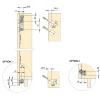 Emuca Kit de quincaillerie pour 2 portes coulissantes pliantes et armoire à fermeture souple Twofold, pour 4 panneaux non inclus,