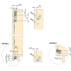Emuca Kit de quincaillerie pour 2 portes coulissantes pliantes et armoire à fermeture souple Twofold, pour 4 panneaux non inclus,