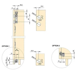 Emuca Kit de quincaillerie pour 2 portes coulissantes pliantes et armoire à fermeture souple Twofold, pour 4 panneaux non inclus,