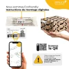 Emuca Kit de quincaillerie pour porte coulissante en bois Wall à fermeture souple, Acier et Aluminium et Plastique